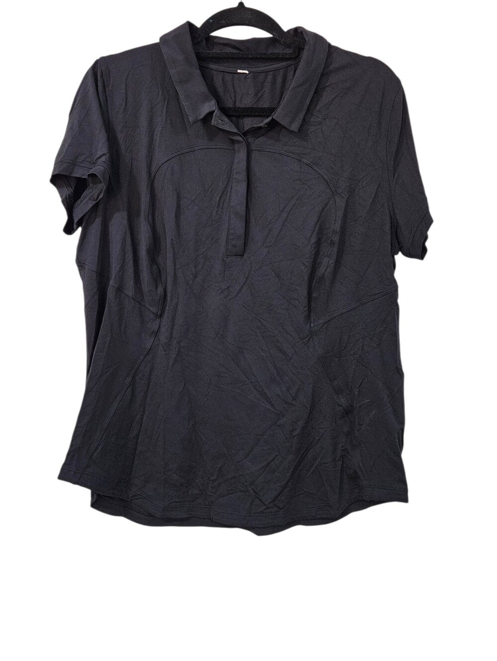 Lululemon Quick-Dry Short-Sleeve Polo Shirt Straight Hem Size 8/10